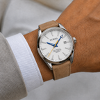 Héritage Homme ® Blanc Cuir 41mm