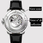 Héritage Noir Cuir ® Homme 41mm