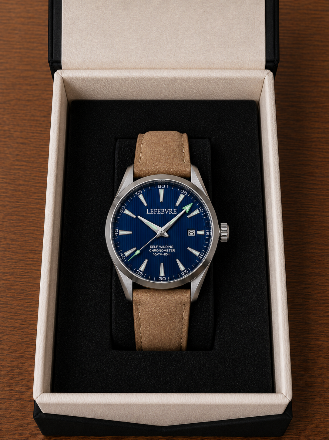 Héritage Homme ® Bleu Cuir 41mm