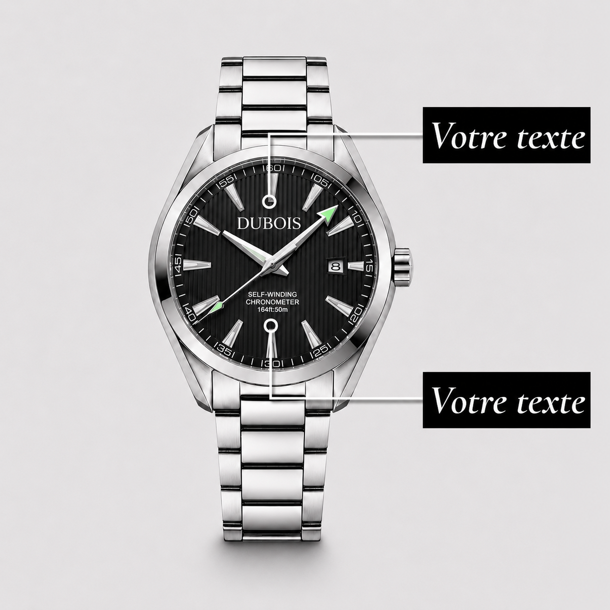 Héritage Noir Acier ® Homme 41mm