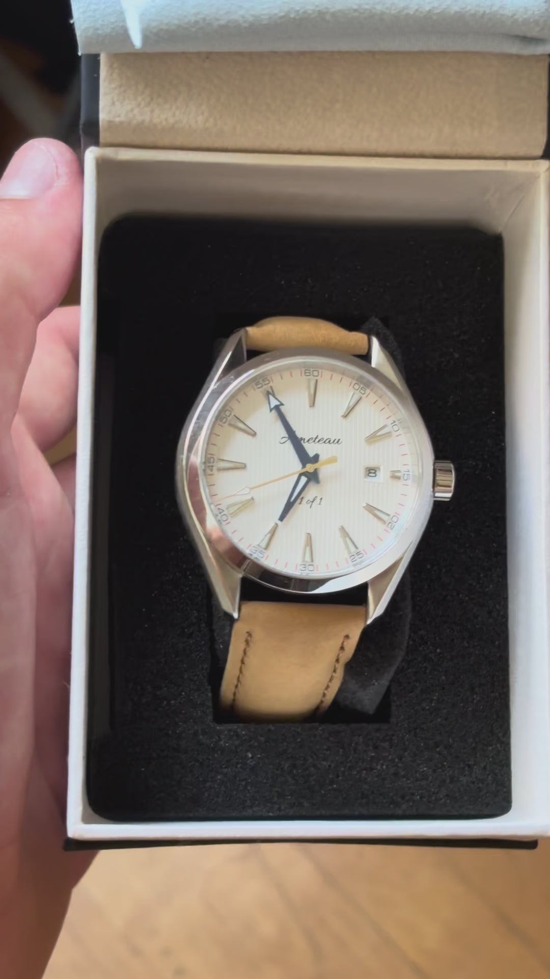 Héritage Homme ® Blanc Cuir 41mm