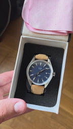 Héritage Homme ® Bleu Cuir 41mm