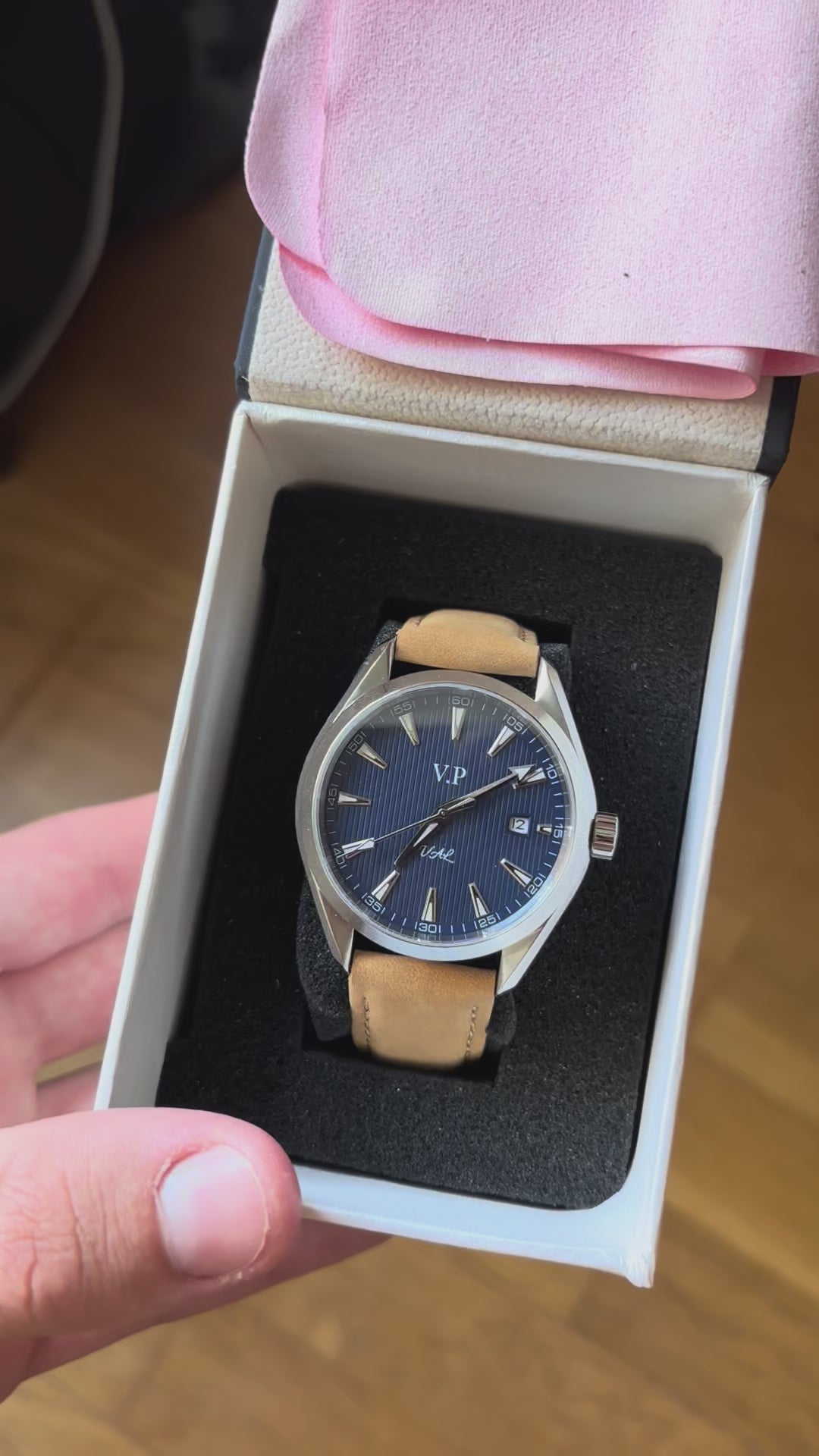 Héritage Homme ® Bleu Cuir 41mm