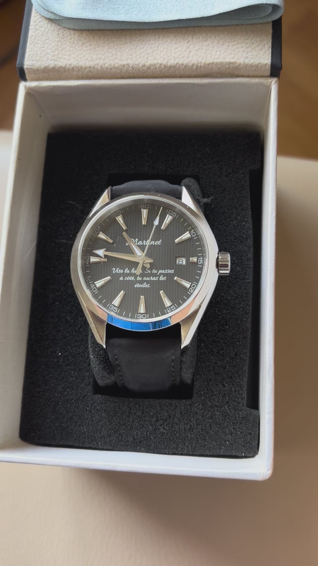 Héritage Homme ® Noir Cuir 41mm