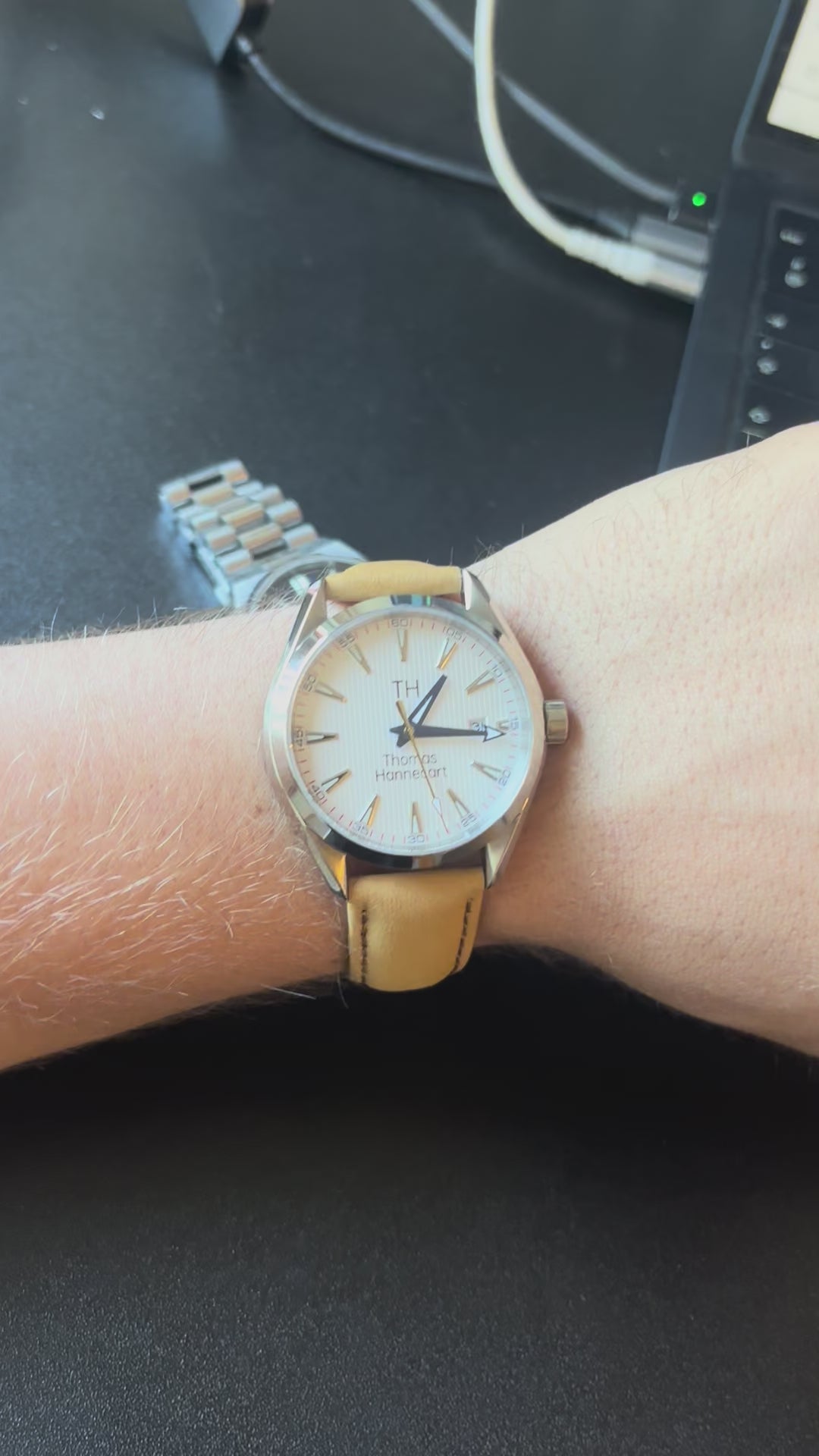 Héritage Homme ® Blanc Cuir 41mm