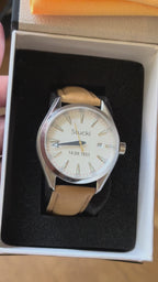 Héritage Homme ® Blanc Cuir 41mm