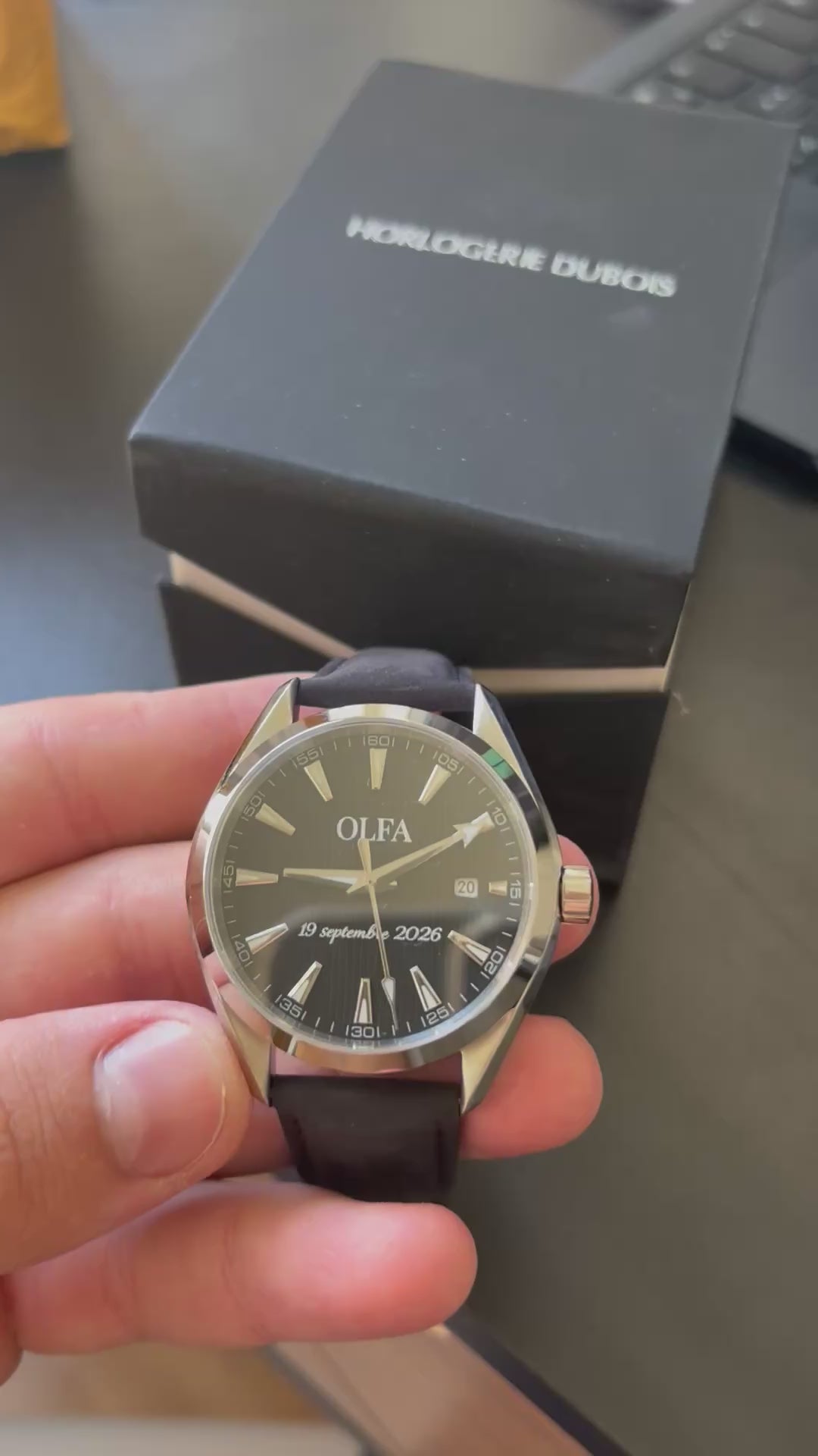 Héritage Homme ® Noir Cuir 41mm